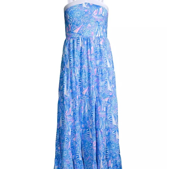 Lilly Pulitzer Jenette Halter Dress Cotton sailboat print - Picture 9 of 10